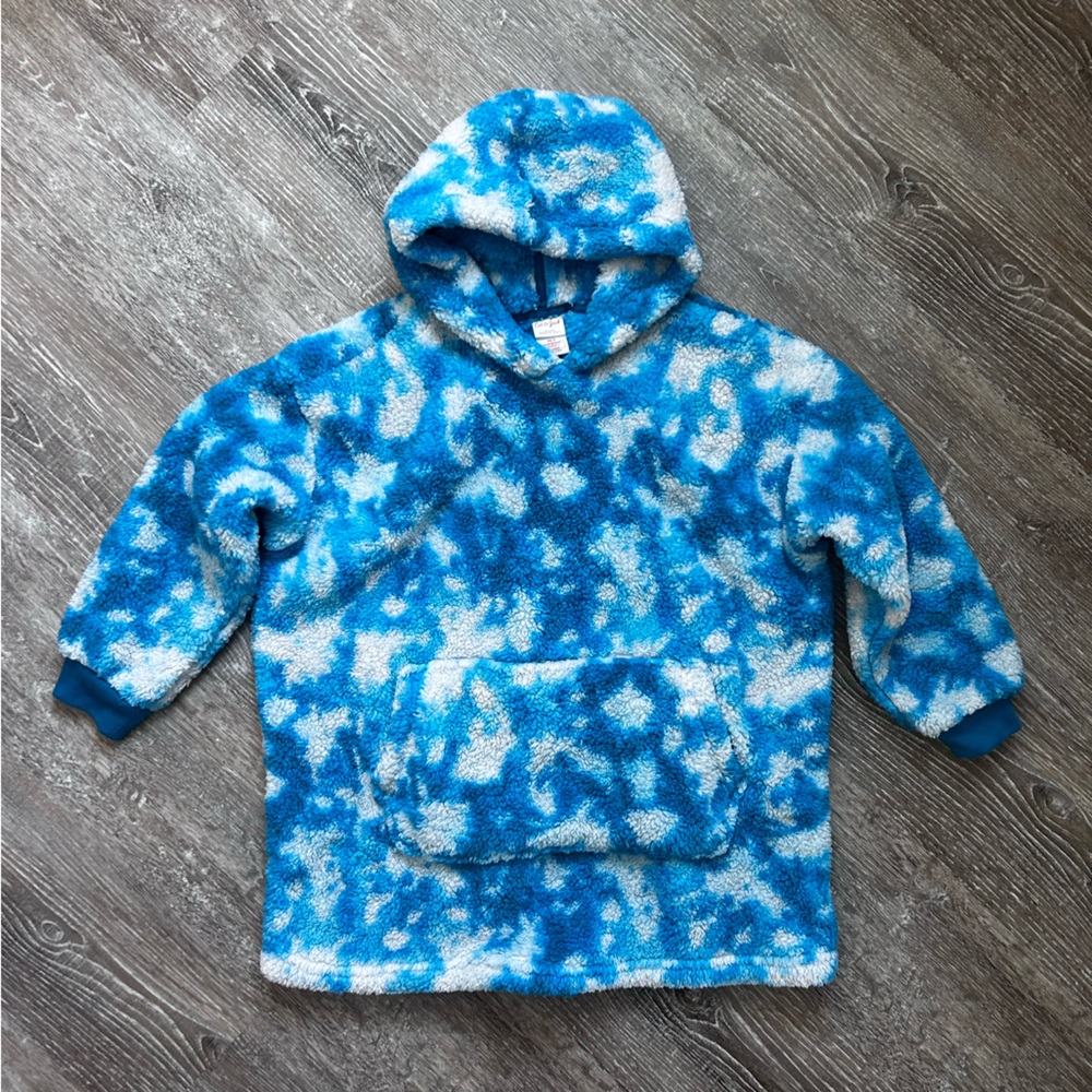 XS/Small Cat & Jack Blue and White Sherpa Hoodie